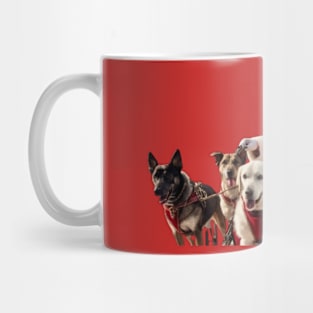 Santa Claus with his dogs Mug